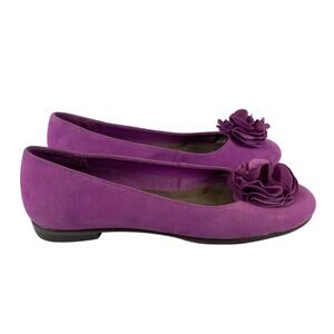 Aerosoles Purple Leather Ballet Flat Women's Size 9